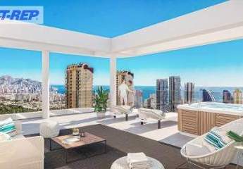 Penthouse-Wohnungen mit 3 Schlafzimmern, 2 Bädern, Gäste-WC, Klimaanlage, Fußbodenheizung, Kfz-Stellplatz und Meerblick nur 1 km vom Strand