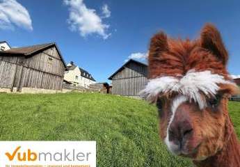 Alpakas und Co – 6.000 m² Wiese mit Zweifamilienhaus - in bester Lage Stammbach