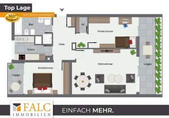 +++Direkt am schönen Kurpark gelegene 3-Zimmerwohnung+++