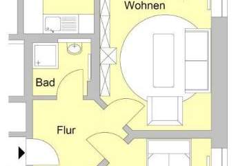 Gemütliche und große 2-Zimmer mit Dusche und Laminat in guter Lage!