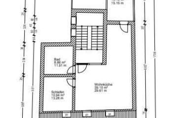 Gemütliche DG 2-Zimmer mit Laminat und Dachterreasse in zentraler Lage!