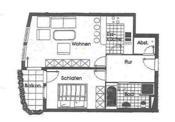 * 2-Zimmerwohnung mit Balkon, Laminat, offener Küche, Wanne und Tiefgaragenstellplatz! *