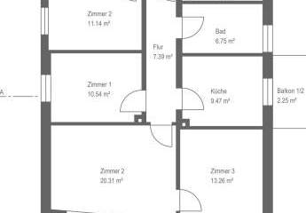 Renovierungsbedürftige 3ZKB-Wohnung in Lechhausen