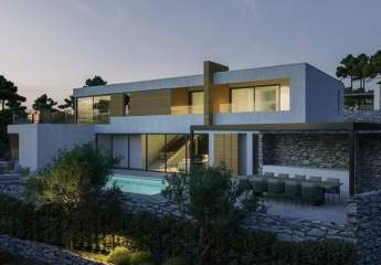 Moderne Luxus Designer-Neubau-Villa mit Swimming-Pool, Wellnessbereich und Meerblick in Vodice