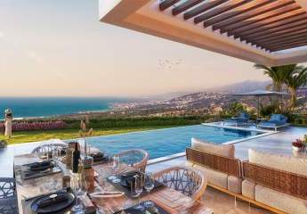 Modernes Designer-Luxus-Villa mit Pool in einem Neubau-Resort in Bahceli