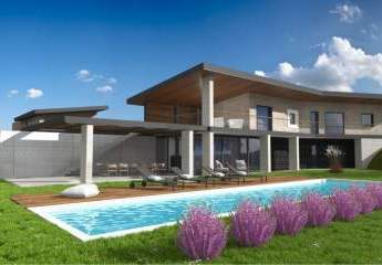 Luxuriöse Neubau-Designer-Villa mit Blick auf das bleue Meer und die Insel Brijuni in Vodnjan