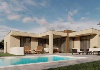 1.500 m² großes Baugrundstück mit Baugenehmigung für eine moderne Bungalow-Villa mit Swimmingpool in Umag