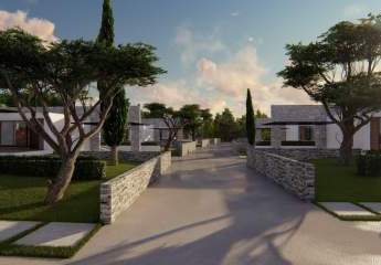 7.546 m² großes Grundstück für Wohnbau mit Projektierung für Villen mit Swimmingpool und Meerblick in Vodnjan