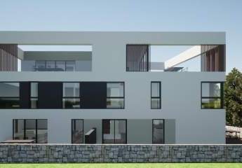 Moderne Designer Neubau-Doppelhaushälfte mit Dachterrasse und Meerblick in Vodice