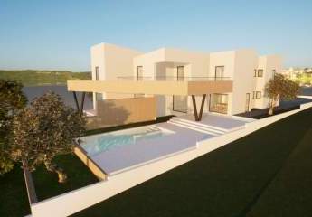 941 m² großes Grundstück für Wohnbau mit Baugenehmigung für Reihenhäuser mit 2 Swimmingpools in Vodice