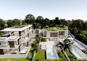Neubau Designer-Penthouse mit drei Terrassen und herrlichem Panorama-Meerblick in Jadrtovac