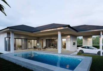 Wo Luxus auf Ruhe in Hua Hin trifft– Moderne Villa mit 3 Schlafzimmern Typ S