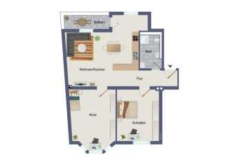 Sanierte 3-Zimmer-Wohnung mit Balkon in der City von Gevelsberg