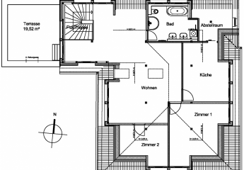 3-Raum-Dachgeschosswohnung, Altbau, 1. Bezug nach Sanierung