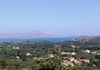 Kreta, Polemarchi: Grundstück in schöner Landschaft mit Meerblick zu verkaufen