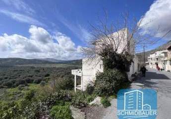 MIT VIDEO - Zum Verkauf auf Kreta, Viannos: Schönes Haus mit freiem Blick auf die malerische Landschaft zur Renovierung