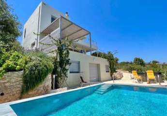 MIT BESICHTIGUNGSVIDEO! Kreta, Pachia Ammos: 4-Zimmer-Villa mit Meerblick, Pool und Garten zu verkaufen