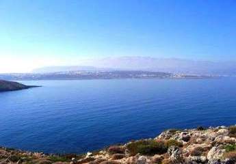 Kreta, Tersanas Chania: Grundstück direkt am Meer zum Verkauf - atemberaubende Aussicht
