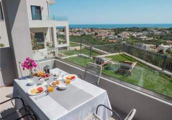 Kreta, Dempla: Maisonette-Wohnung mit Meerblick in schönem Komplex zu verkaufen