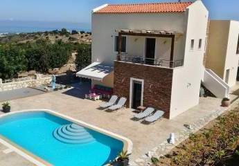 Kreta, Skouloufia: 5-Zimmer-Villa mit freiem Meerblick zu verkaufen