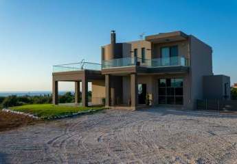 Kreta, Agios Onoufrios: Neu erbaute Villa mit perfektem Meerblick zu verkaufen