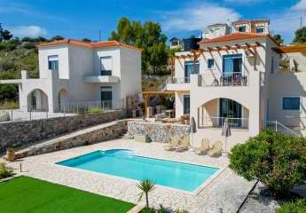 Kreta, Kefalas: Villa mit Panoramablick auf das Meer und die Berge zu verkaufen