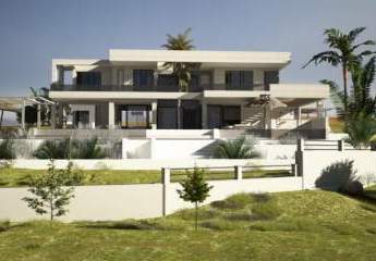 Kreta, Kokkino Chorio: Neubau! Luxusvilla mit Infinity-Pool und Meerblick zu verkaufen