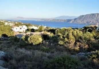 Kreta, Pithari: Grundstück mit Baugenehmigung und Meerblick zu verkaufen