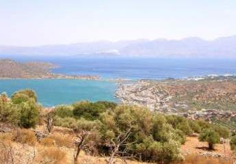 Kreta, Kato Pine: Bauland mit Panoramablick und Baugenehmigung zu verkaufen