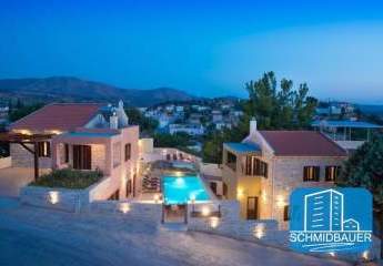 Kreta, Sivas: 3 hervorragende Villen mit Gemeinschaftspool als Komplex zu verkaufen