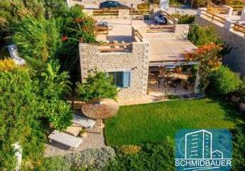 Kreta, Kamilari: Charmantes Steinhaus mit herrlichem Meerblick zu verkaufen