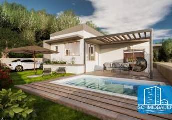 Kreta, Klima: Neubau! Villa mit Meerblick und Pool zu verkaufen