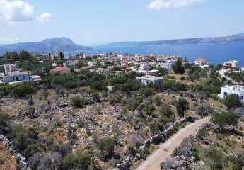 Kreta, Kokkino Chorio: Grundstück mit unverbautem Meerblick zu verkaufen