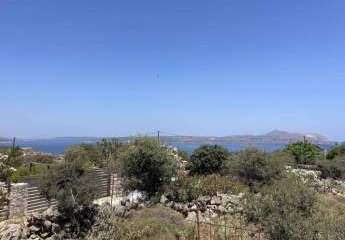 Kreta, Kokkino Chorio: Meerblick-Grundstück mit Baugenehmigung zu verkaufen