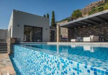 Kreta, Plaka Elounda: Wunderschöne Villa mit atemberaubendem Blick auf die Insel Spinalonga