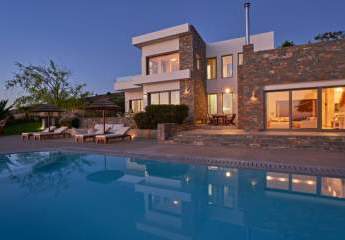 Kreta, Schisma Eloundas: Exklusive Villa mit Meer- und Sonnenuntergangsblick zu verkaufen