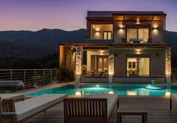 Kreta, Tsifliki: Umweltfreundliche Villa mit Pool, Garten und Whirlpool bei Elounda zu verkaufen