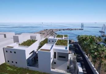Kreta, Sisi: Neubau-Projekt! Villa direkt am Meer mit freiem Blick zu verkaufen