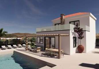 Kreta - 8-Villen-Projekt in Kirianna bei Rethymno: Freistehende Villa mit Pool und Meerblick - Villa 3