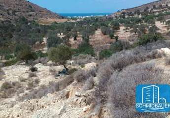 Kreta, Kalamaki: Grundstück mit herrlichem Meerblick und einer Vorbaugenehmigung für 4 Häuser zu verkaufen
