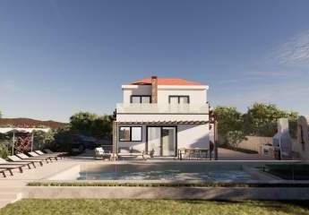 Kreta - 8-Villen-Projekt in Kirianna bei Rethymno: Freistehende Villa mit Meerblick - Villa 6