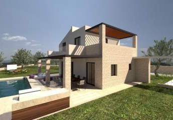 Kreta, Maleme: Ruhige zweistöckige Villa mit Meerblick zu verkaufen