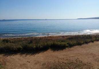 Kreta, Kiani Akti: Prestigeträchtiges Grundstück direkt am Meer nahe Kalyves zu verkaufen