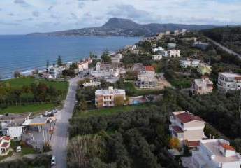Kreta, Kalyves: Grundstück mit bezauberndem Meerblick zu verkaufen, nur wenige Schritte vom Strand entfernt