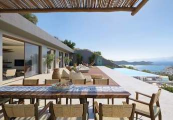 MIT VIDEO! Kreta, Schisma Eloundas: Neubau! Erdüberdachte Villa mit Meerblick auf die Elounda-Bucht zu verkaufen