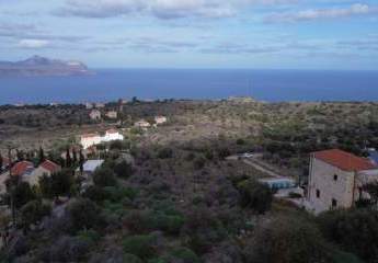 Kreta, Kokkino Chorio: Weitläufiges Gelände mit spektakulärem Meerblick zu verkaufen