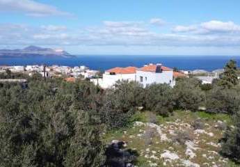 Kreta, Kokkino Chorio: Sofort bebaubares Grundstück mit Meerblick zu verkaufen