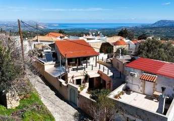 MIT VIDEO - Kreta – Renoviertes traditionelles Haus mit atemberaubendem Blick auf die Weißen Berge zu verkaufen