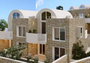 Kreta, Kalyves: 150 Meter zum Meer - Luxusvilla mit Meerblick und privatem Pool in kleinem Komplex zu verkaufen