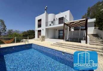 Kreta, Listaros: Modern gebaute Villa mit herrlichem Meerblick